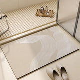 Qfdian Bathroom Carpet Toilet Foot Mats Absorbent Bathroom Mat Diatom Mud Floor Mat Non-Slip Bath Rug Toilet Doormat Quick Drying Rugs