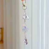 Qfdian 3D Bow Knot Fruit For Apple Colorful Bead Handmade Pendant Beaded Phone Landyard Rope Chain Keychain For Iphone Bracelet