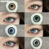 Qfdian 1 Pair Colored Contact Lenses for Eyes Natural Contact Lenses Fashion Lenses Blue Eye Lens Green Lens Gray lens