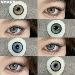 AMARA 1 Pair Colored Contact Lenses for Eyes Natural Contact Lenses Fashion Lenses Blue Eye Lens Green Lens Gray lens