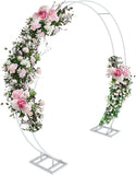 Qfdian Large Round Metal Backdrop Stand Wedding Archway Garden Arch Steel Frame for Weddings Proposal Anniversary Parties