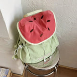 Japanese Letter Embroidery Schoolbags Y2k Aesthetic Student Casual Travel Backpacks Contrast Color Sweet Kawaii Bags for Women