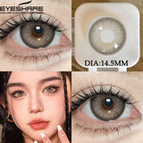 Qfdian 1Pair Natural Colored Contact Lenses 1Pair Beauty pupillents Yearly Grey Pupils Brown Contacts New Cosmetic