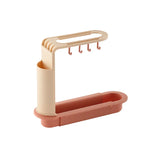 Qfdian Telescopic Sink Drain Rack Soap Sponge Holder Self Adhesive Kitchen Paper Towel Holder Punch Free Roll Kitchen Acces