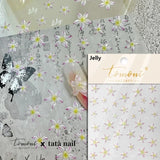 Qfdian Hipster Pure White Flowers Rose Spring Lily Peony Camellia Daisy Jelly Cherry Blossom Magnolia Nail Art Stickers Manicure Decals