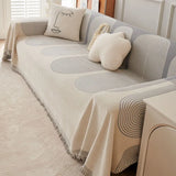 Qfdian  Nordic Tassel Throw Blanket Single Full Four Season Cotton Sofa Cover Dust Anti-cat Scratch Protection Cover Sofa Blanket Carpet