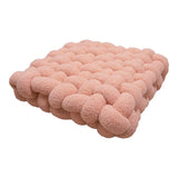 Qfdian  Lamb Wool Cushion Square Hand Woven Solid Color Simple Chair Sofa Bedroom Living Room Cushion Home Decoration Bay Window Cushion