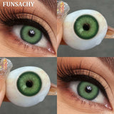 Qfdian  1 Pair Colored Contact Lenses for Eyes Green Beauty Pupils Brown Fashion Lenses High Quality Blue Eye Contacts Yearly