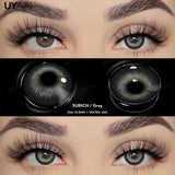 Qfdian  1 Pair Fashion Lenses Colored Contact Lenses for Eyes Beauty Green Eyes Lenses Natural  Brown Lens Grey Lens
