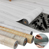 Qfdian  1pc Self-adhesive Wood Grain Floor Sticker Thickened Wall Sticker forLiving Room Bathroom Kitchen metope Home Decor Floor Sticke