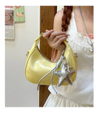 Qfdian Luxury Design Top-Handle Bag Women Office Lady Elegant Casual Shoulder Handbags Fairy Y2k Aesthetic Fashion Chic Crossbody Bags