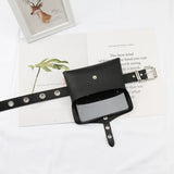 Qfdian  Punk Y2k Aesthetic Women Purses and Handbags Vintage Casual Chain Trendy Vintage Simple All Match Waist Packs Streetwear Fashion