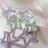 Qfdian  Colorful Star BB Trendy Hair Clips Shiny Cute Fashion Y2k Hair Accessories Barrette Women Simple Kawaii BB Clip Hair Volume Clip
