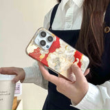 Qfdian Neo-Chinese stlye gllacier fundas for iphone 15pro 16promax 14 13 15 pro max 16 13pro 14promax good luck cloud phone case