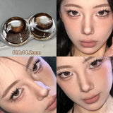 Qfdian  1 Pair Halloween Contact Lenses Beauty Eye Color Lenses Cosplay Pupils Myopia Lens with Prescription Natural Blue Lens