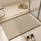 Qfdian Bathroom Carpet Toilet Foot Mats Absorbent Bathroom Mat Diatom Mud Floor Mat Non-Slip Bath Rug Toilet Doormat Quick Drying Rugs