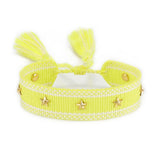 Qfdian Hand Woven Bracelets Adjustable Studded Stars Bracelet Fashion Jewelry Gifts