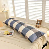 Qfdian  1PCS new milk fleece printed long throw pillow couple household double long pillow waist pillow