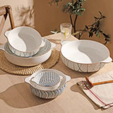 Qfdian  Japanese Double Ear Soup Noodle Bowls, Household Kitchen Restaurant Supplies, Tableware, Salad Fruit Soup Phnom Penh Bowls , 1Pc