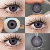 Qfdian  Korean Lenses Color Contact Lenses for Eyes 1pair Natural Colorcon Eye Lens Blue Green Eye Lens Beautiful Pupil Yearly