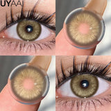 Qfdian  Color Contact Lenses Beauty Makeup Colorcon Fashion Blue Eyes Lenses Green Eyes Contact Natural Brown Lenses For Eyes