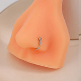 Qfdian  Nose Clip U Shape Round Geometric Zircon Pierceless Minimalist Elegant Lightweight Alloy Daily Office Party Gift Women