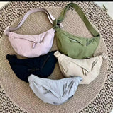 Qfdian  Fashion Y2k Aesthetic Casual Crossbody Chest Bags Men Women Vintage All Match Hobo Bag All Match Simple Trendy Shoulder Handbags