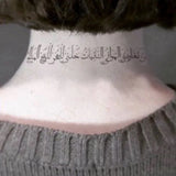 Qfdian  Waterproof Temporary Tattoo Sticker Black Arabic Letters Rome Clock Compass Geometry Pattern Fake Tatoo Flash Tatto Women Men