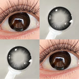 Qfdian  2pcs/pair Blue Colored Contact Lenses For Eyes Makeup Fashion Beauty Soft Contact Lenses Natural Brown Cosmetic Eye Lens