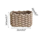 Qfdian  Woven Basket Cotton Rope Storage  Sundries Clothing Cosmetic Organizer Book Toy Desktop Storages Nordic Style Home Decor