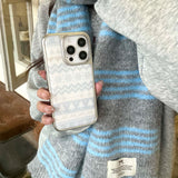 Qfdian Winter plating phone case for iphone 14promax 15pro 16 14 13 15 pro max 16pro 13promax snowman print protector cover shell