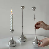 Qfdian  3pcs Metal Candle Holder Set Suitable Romantic Table Candlelight Dinner Perfect Wedding Decorations Home Decoration Accessories