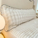 Qfdian  Thickened rabbit plush warm long pillowcase autumn and winter extended envelope pillowcase, no pillow core