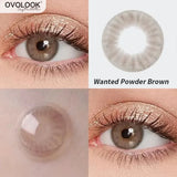 1 Pair/2pcs Fashion Natural Brown Lenses 14mm Colored Contact Lenses For Eyes Small Beautiful Pupil with Myopia Degree
