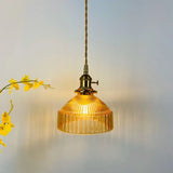 Qfdian  Nordic Vintage Brass Glass Pendant Light Creative Colorful Lustre Decorative Lamps For Cafe Store Home Decor Kitchen Indoor Lamp