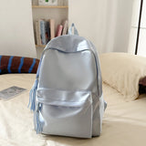 Qfdian Backpack for College Students, High School, Large Capacity Travel Backpack, Solid Color, Simple Computer Backpack