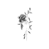Qfdian  Tattoo Sticker Temporary Tattoo Rose Letter Line Waterproof Personality Body Art for Men Women
