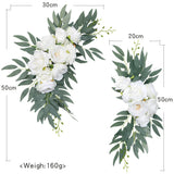 Artificial Wedding Arch Flowers Kit Boho Dusty Rose Blue Eucalyptus Garland Drapes for Wedding Decorations Welcome Sign