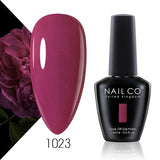 Qfdian  15ml 334 Blue Pink Colors Nail Gel Polish Soak Off UV LED Nail Lacquer Varnish Semi Permanent Nail Art Gel For Nail Art
