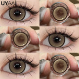 Qfdian  Contact Lenses Beauty Eyes Color Lenses Makeup Natural Black Lens Cosmetics Gray Eye Lenses Makeup Green Beauty Colorcon