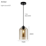 Qfdian  Nordic Simple Modern Creative Personality Light Luxury Bedside Restaurant Dining Room Cafe Internet Red Ins Glass Chandelier