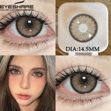 Qfdian 1Pair Natural Colored Contact Lenses 1Pair Beauty pupillents Yearly Grey Pupils Brown Contacts New Cosmetic