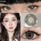 2pcs/pair Yearly Colored Contact Lenses Natural Green Lens Fashion Pupils Beauty gray Contact Lenses for Eyes
