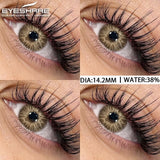 Qfdian 1Pair New Color Contact Lenses for Eyes Blue Eye Lenses Green Lenses Beautiful Pupil Yearly Makeup Cosmetic Gray Pupils