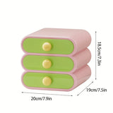 Qfdian  Desktop Drawer Storage Cosmetics Storage Box Large Capacity Bedroom Storage Dressing Table Decoration Back To School Season Gift