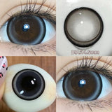 Qfdian  2PCS/Pair Pearl Series Color Contact Lenses For Big Eyes Beauty Blue Makeup Lens 14.5mm Purple Pupils Cute Black Lens