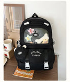 Qfdian High-capacity Casual Contrast Color Backpacks Y2k Aesthetic Transparent Schoolbags Streetwear Students Patchwork Backpack Women