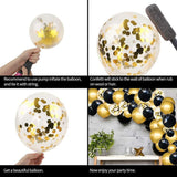 Qfdian  99pcs Black Gold Balloon Arch Garland Kit New Year Decor Metallic Gold Confetti Ballon Graduation Birthday Party Decoration