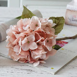 Qfdian  1 Bundle Silk Hydrangea Autumn Vase for Home Decor Valentine's Day Wedding Bridal Bouquet Wall Setting Artificial Flowers Cheap