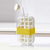 Qfdian  2-in-1 With Straw Water Bottle Ice Cube Silicone Tray Food-grade Ice Make Pressing Mould Ice Drink Cup Outdoor Fruit Juice Cup